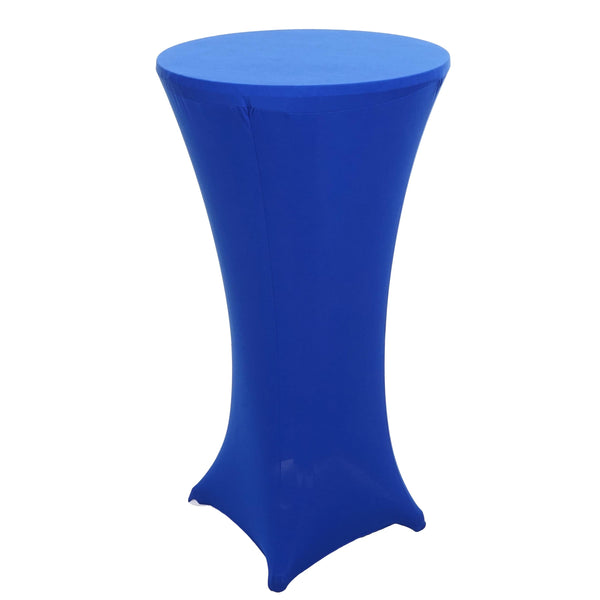 Set Stehtisch mit Husse klappbar höhenverstellbar Ø60cm blau