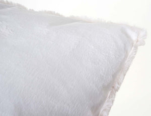 Set Wohndecke und Deko-Kissen Schnee flauschig mit Pailletten