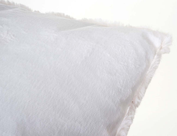 Set Wohndecke und Deko-Kissen Schnee flauschig mit Pailletten