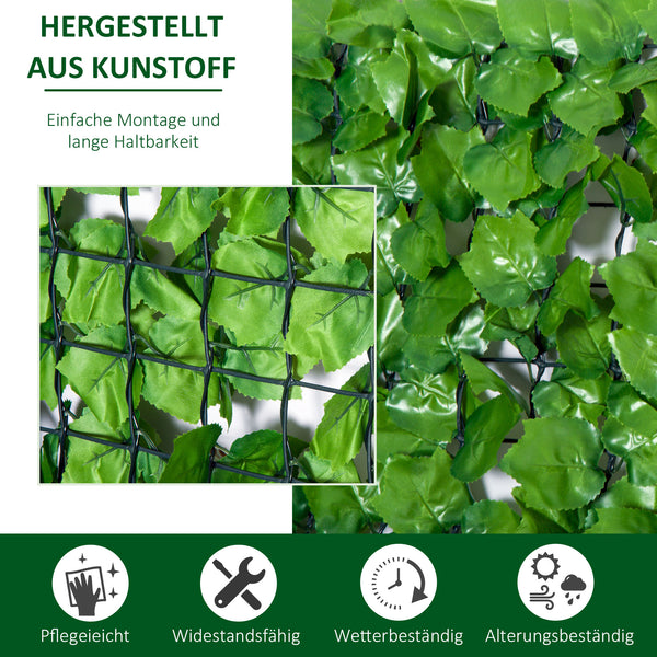 Sichtschutz Hecke künstlich UV-beständig 300x150cm grün