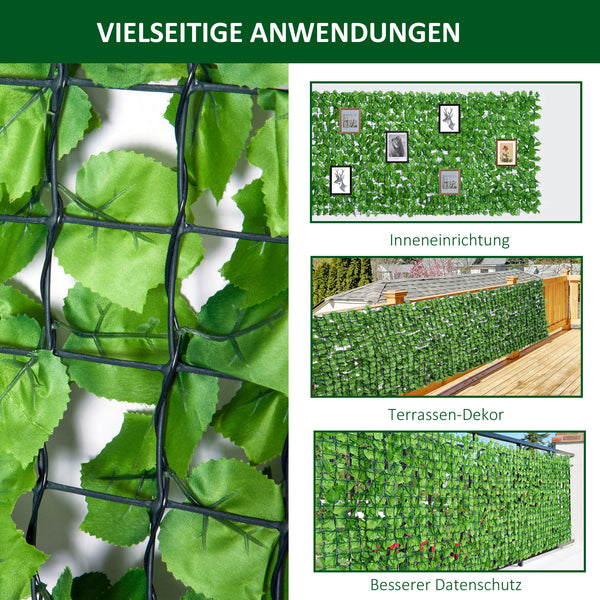 Sichtschutz Hecke künstlich UV-beständig 300x150cm grün