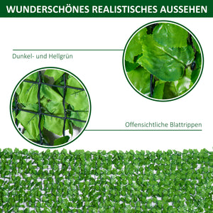 Sichtschutz Hecke künstlich UV-beständig 300x150cm grün