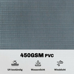 Sichtschutzstreifen Zaun UV-beständig wasserdicht Kunststoff grau