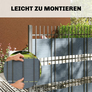 Sichtschutzstreifen Zaun UV-beständig wasserdicht Kunststoff grau