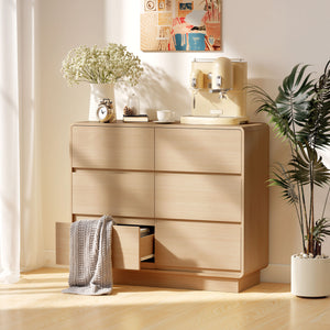 Sideboard mit 6 Schubladen für Wohnzimmer und Esszimmer aus Holz