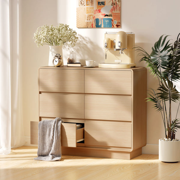 Sideboard mit 6 Schubladen für Wohnzimmer und Esszimmer aus Holz