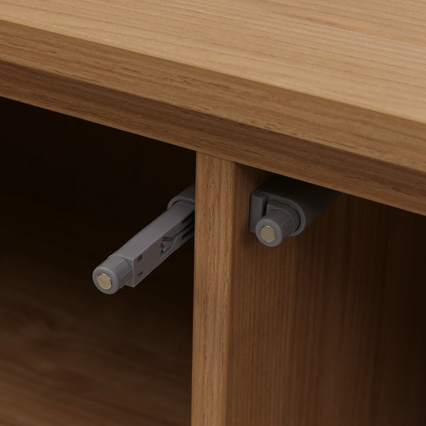 Sideboard Highboard 3 Türen Staufächer 86x160x40cm Ulme natur