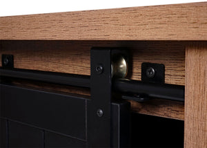 Sideboard Highboard Schrank Schiebetür 7 Fächer Industrial 84x150x40cm braun-schwarz
