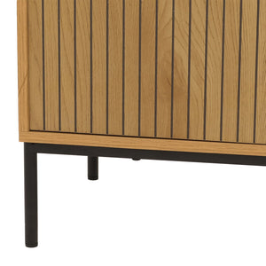 Sideboard Kommode Anrichte 3 Schubladen 2 Türen 80x130x42cm natur