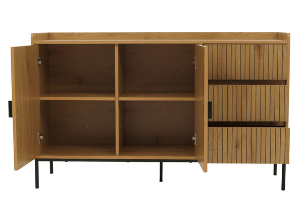 Sideboard Kommode Anrichte 3 Schubladen 2 Türen 80x130x42cm natur
