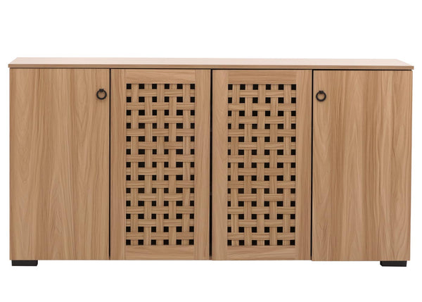 Sideboard Kommode Anrichte 4 Türen 9 Staufächer 83x159x37cm braun