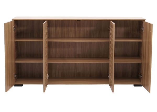 Sideboard Kommode Anrichte 4 Türen 9 Staufächer 83x159x37cm braun