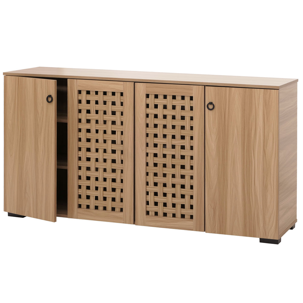 Sideboard Kommode Anrichte 4 Türen 9 Staufächer 83x159x37cm braun