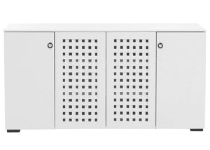 Sideboard Kommode Anrichte 4 Türen 9 Staufächer 83x159x37cm weiss