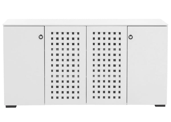 Sideboard Kommode Anrichte 4 Türen 9 Staufächer 83x159x37cm weiss
