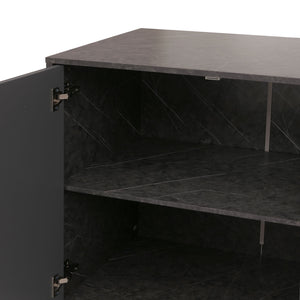 Sideboard Kommode Highboard 3D-Design 88x150x40cm Marmor-Optik grau