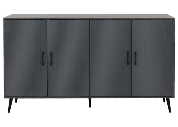 Sideboard Kommode Highboard 3D-Design 88x150x40cm Marmor-Optik grau