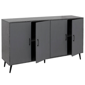 Sideboard Kommode Highboard 3D-Design 88x150x40cm Marmor-Optik grau