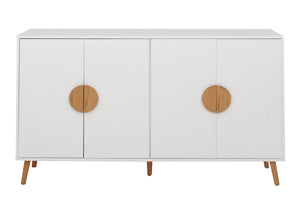 Sideboard Kommode Highboard 3D-Design 88x150x40cm weiss
