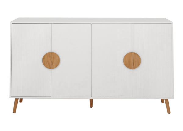 Sideboard Kommode Highboard 3D-Design 88x150x40cm weiss