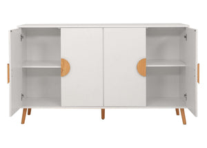 Sideboard Kommode Highboard 3D-Design 88x150x40cm weiss