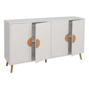 Sideboard Kommode Highboard 3D-Design 88x150x40cm weiss
