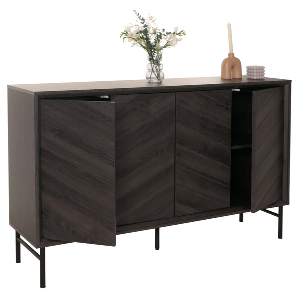 Sideboard Kommode Highboard Anrichte 94x151x40cm dunkelgrau