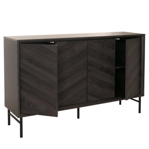 Sideboard Kommode Highboard Anrichte 94x151x40cm dunkelgrau