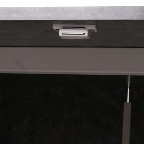Sideboard Kommode Highboard Fischgrätenmuster 88x150x40cm Marmor-Optik grau