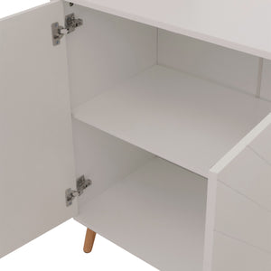 Sideboard Kommode Highboard Fischgrätenmuster 88x150x40cm weiss