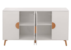 Sideboard Kommode Highboard Fischgrätenmuster 88x150x40cm weiss