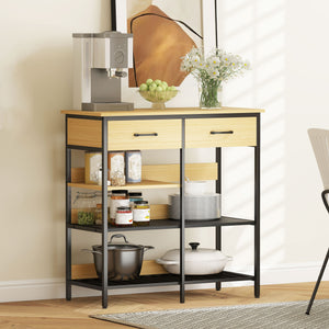 Sideboard Kommode mit Schubladen und Regalen für Küche aus Holz