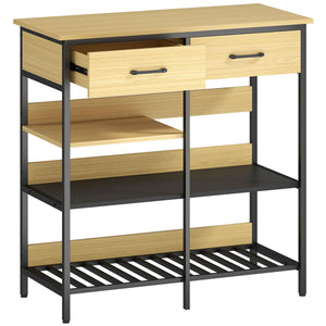 Sideboard Kommode mit Schubladen und Regalen für Küche aus Holz