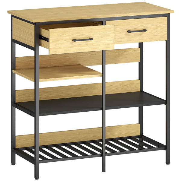 Sideboard Kommode mit Schubladen und Regalen für Küche aus Holz