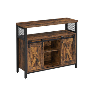 Sideboard Kommode mit Schiebetüren Braun