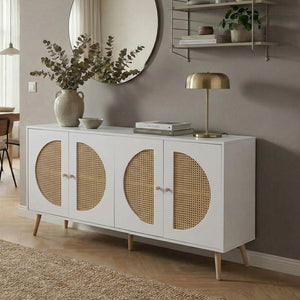Sideboard Kommode Türen Anrichte Staufächer 80x160x40cm weiss