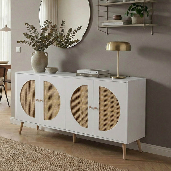 Sideboard Kommode Türen Anrichte Staufächer 80x160x40cm weiss