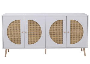 Sideboard Kommode Türen Anrichte Staufächer 80x160x40cm weiss
