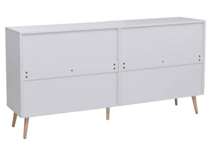 Sideboard Kommode Türen Anrichte Staufächer 80x160x40cm weiss