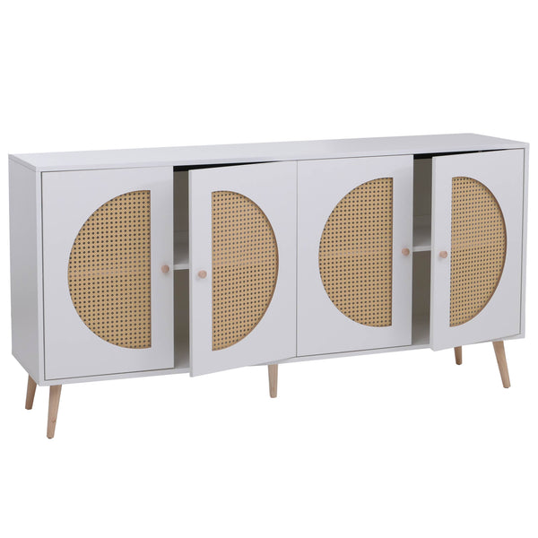 Sideboard Kommode Türen Anrichte Staufächer 80x160x40cm weiss