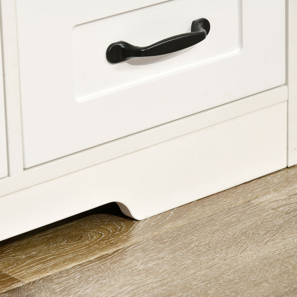 Sideboard modern mit Schubladen und Schrank weiss