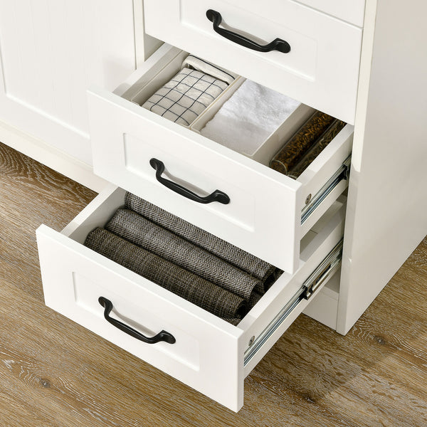 Sideboard modern mit Schubladen und Schrank weiss