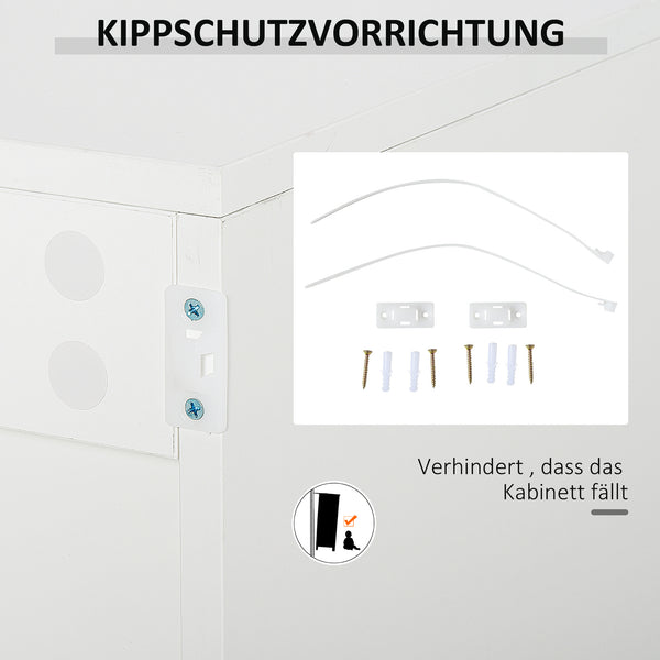 Sideboard Kommode mit 2 Schubladen Push-Click 117cm weiss