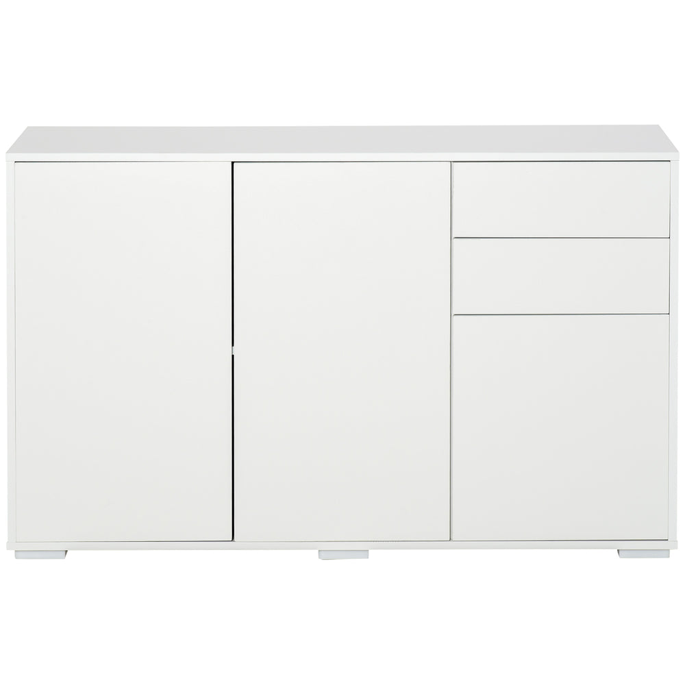 Sideboard Kommode mit 2 Schubladen Push-Click 117cm weiss