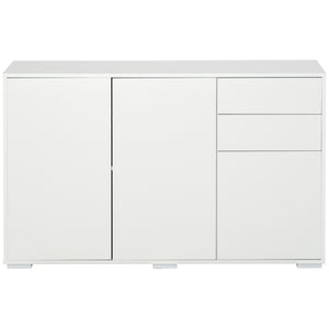 Sideboard Kommode mit 2 Schubladen Push-Click 117cm weiss