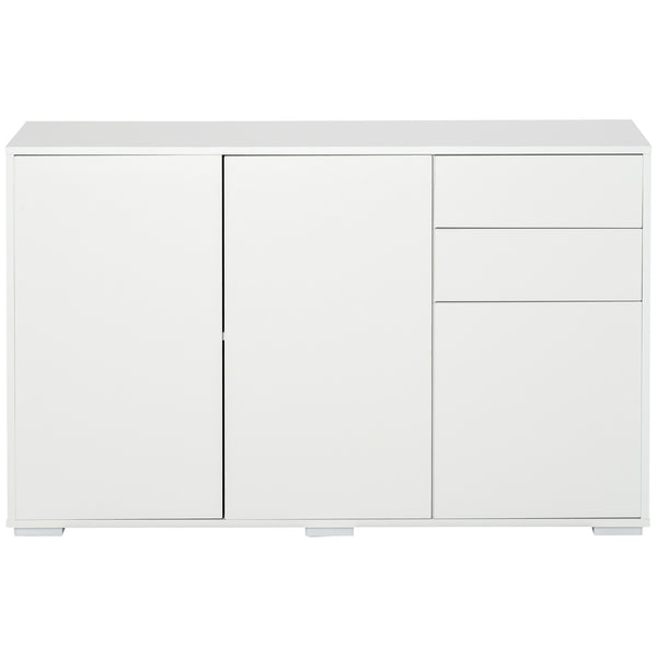 Sideboard Kommode mit 2 Schubladen Push-Click 117cm weiss
