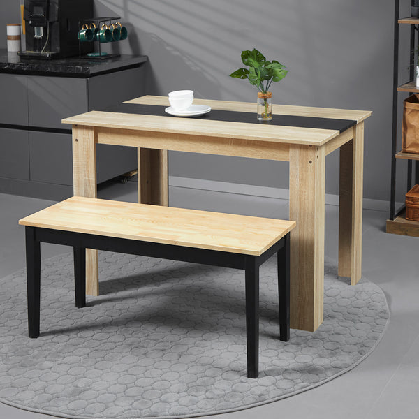 Sitzbank modern für 2 Personen Massivholz natur schwarz