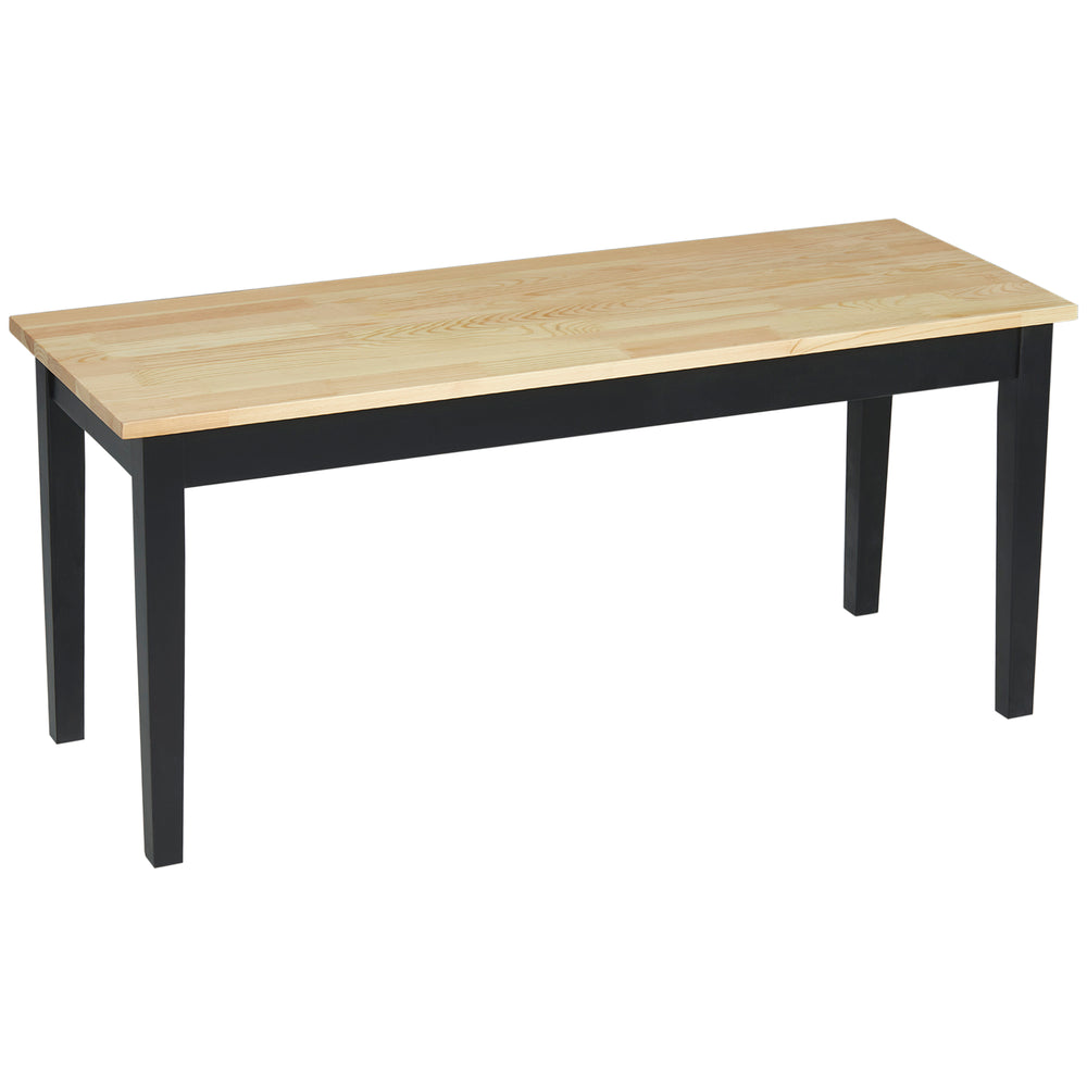 Sitzbank modern für 2 Personen Massivholz natur schwarz