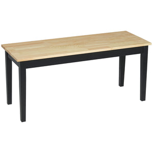 Sitzbank modern für 2 Personen Massivholz natur schwarz