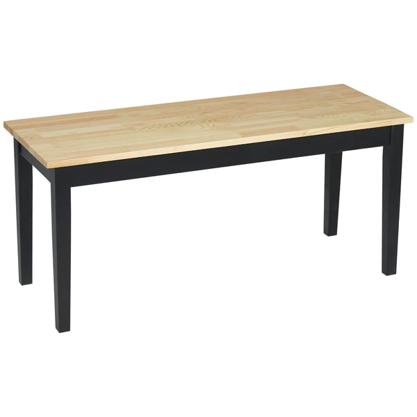 Sitzbank modern für 2 Personen Massivholz natur schwarz